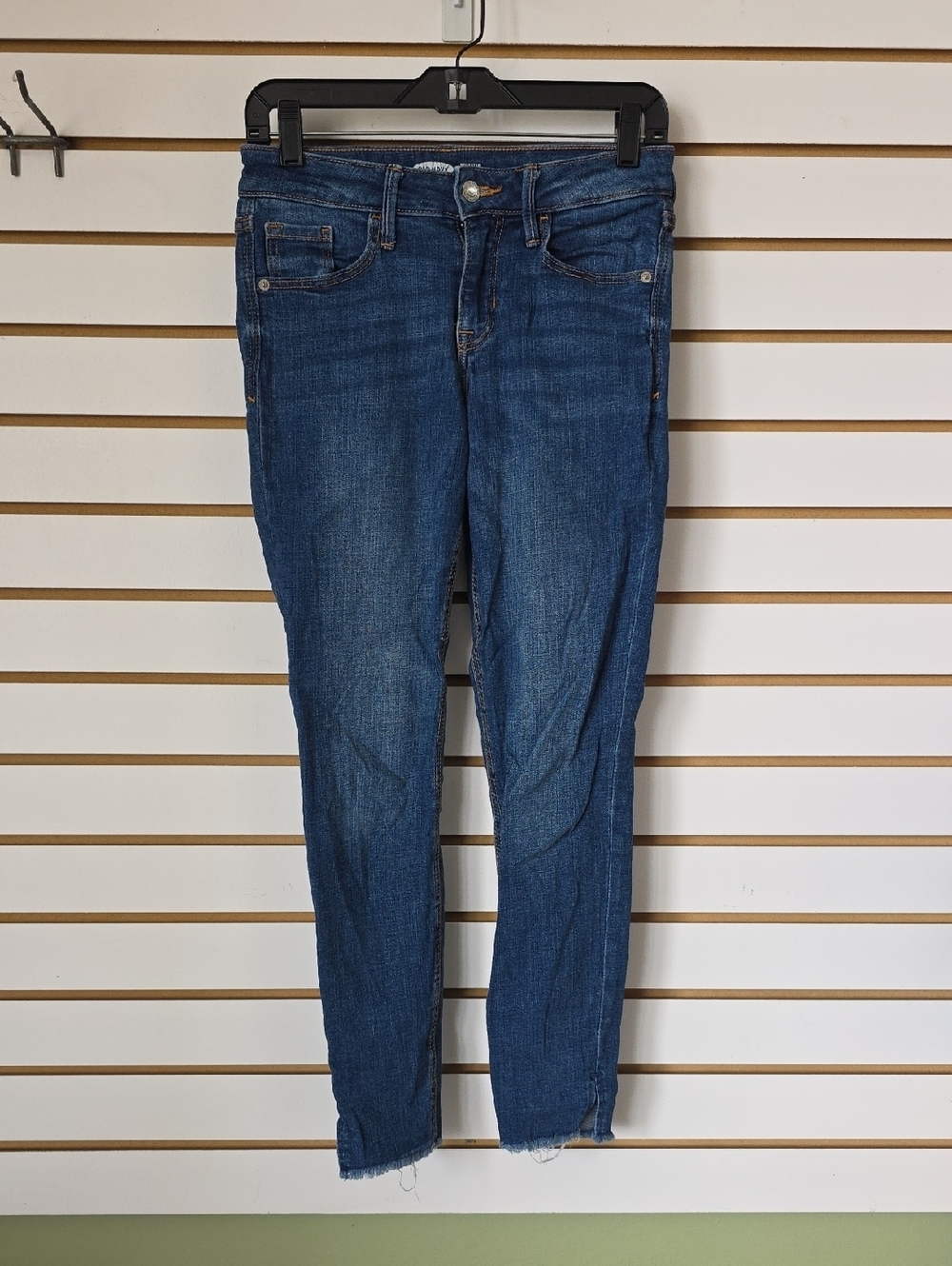 Old Navy Rockstar Supr Skinny Dark Blue Cropped Ankle Denim Jeans 0